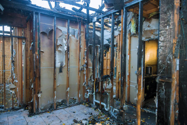 Professional Fire Damage Removal technician working in Corning, NY